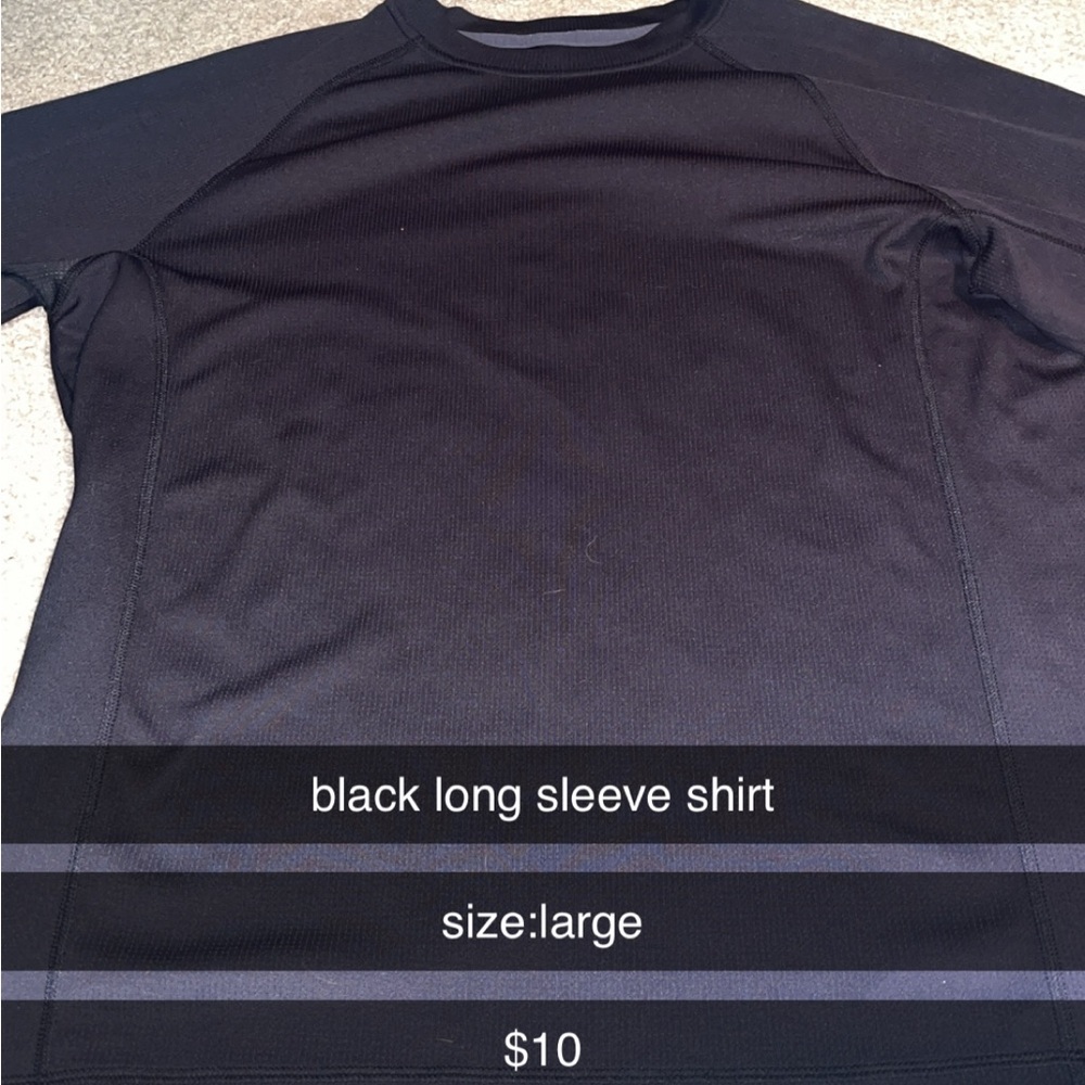 Men's Black Long Sleeve Shirt